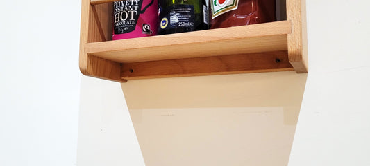 Fixing points on beech butler pantry larder rack