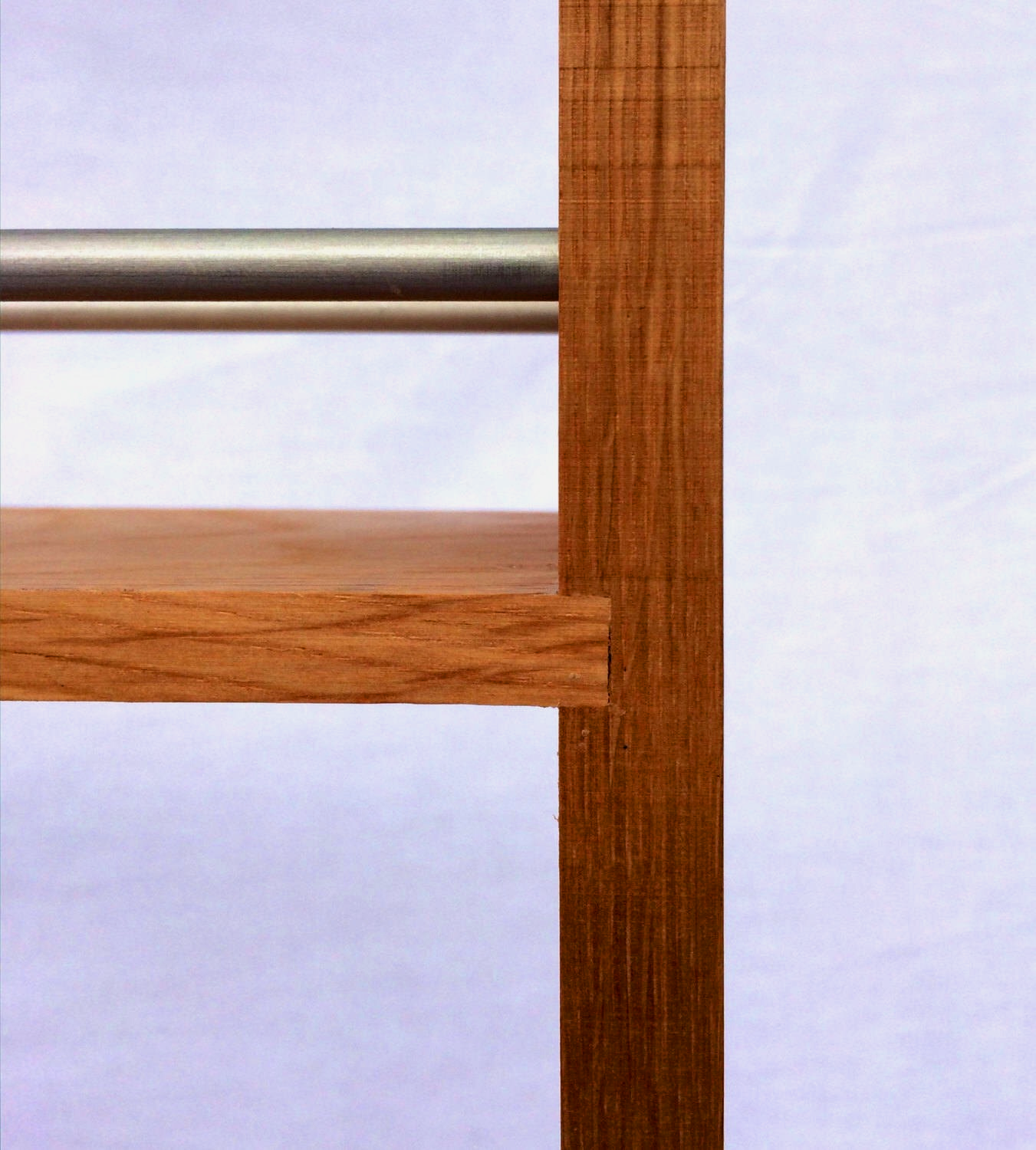 Solid Oak Spice Rack 5 Shelves Deep Capacity & Open Top for Larger Jars, Bottles and Packets - 8cm Deep