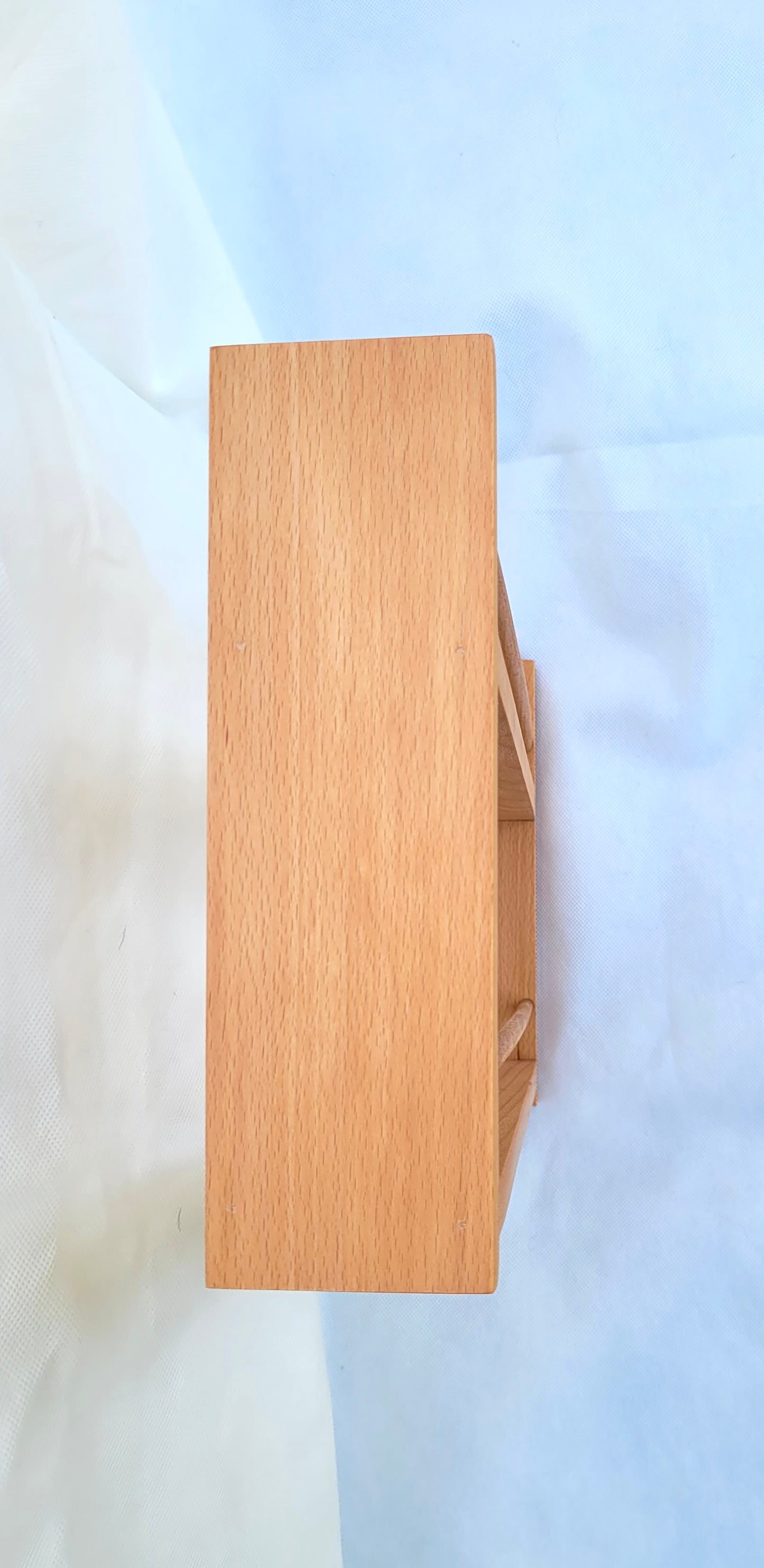 Solid Beech Spice Rack 2 Shelf Deep Capacity & Open Top for Larger Jars, Bottles and Packets