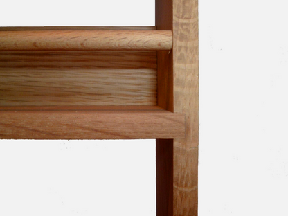 Solid Oak Spice Rack 6 Shelves Deep Capacity & Open Top for for Larger Jars, Bottles and Packets - 8cm Deep