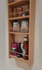 Solid Beech Larder Rack for Pantry Cupboard Doors - Spice Rack - Bottle Rack - 5 Shelves