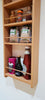 Solid Beech Larder Spice Rack for Butler Pantry Cupboard Doors - Bottle Shelf - 5 Shelves - 30cm to 50cm Wide