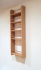 Solid Beech Larder Spice Rack for Butler Pantry Cupboard Doors - Bottle Shelf - 5 Shelves - 30cm to 50cm Wide