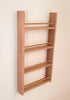 Solid Beech Spice Rack 4 Tiers Kitchen Cupboard & Door Hung