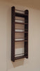 Solid walnut spice rack designed for pantry and larder units, with 5 shelves including a bottle shelf