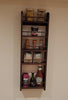 Solid Walnut Larder Rack for Pantry Cupboard Doors - Spice Rack - Bottle Rack - 5 Shelves