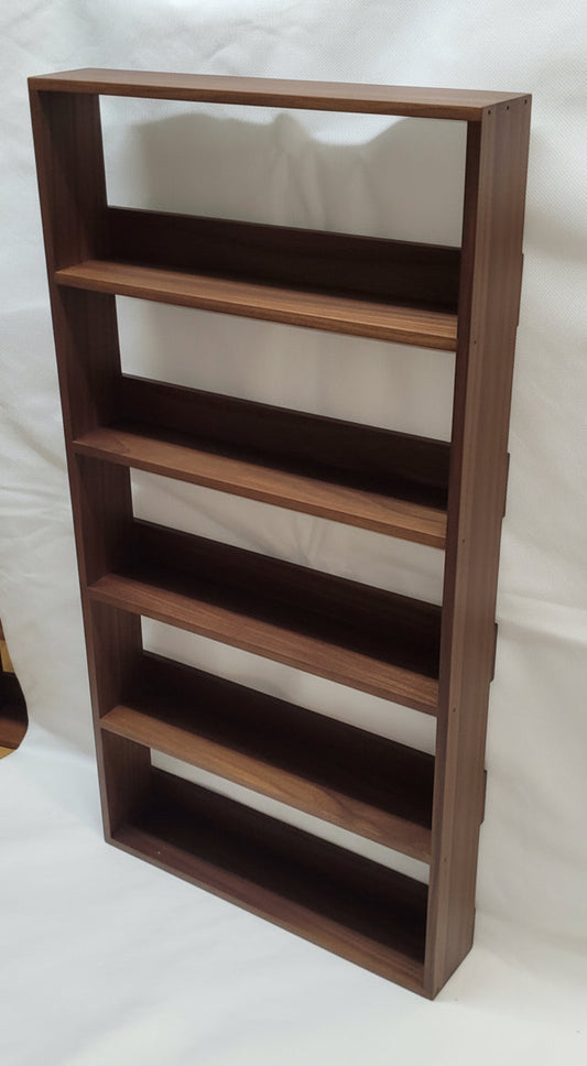 Solid Walnut Spice Rack 5 Shelf 73.5 x 7.5 x 38cm
