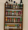Oak Spice Rack Deep Shelves 32 Jars 4 Shelves